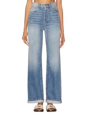 GRLFRND The Brooklyn High Rise Loose Straight Jeans Blue Denim Size 26